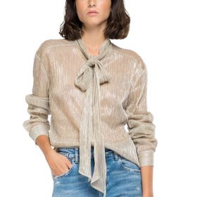 Replay Camicia In Tulle Con Lurex